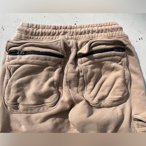 Men's YoungLA Joggers Beige Cargo Solid S City Street Gym Casual Athleisure - Picture 11 of 12